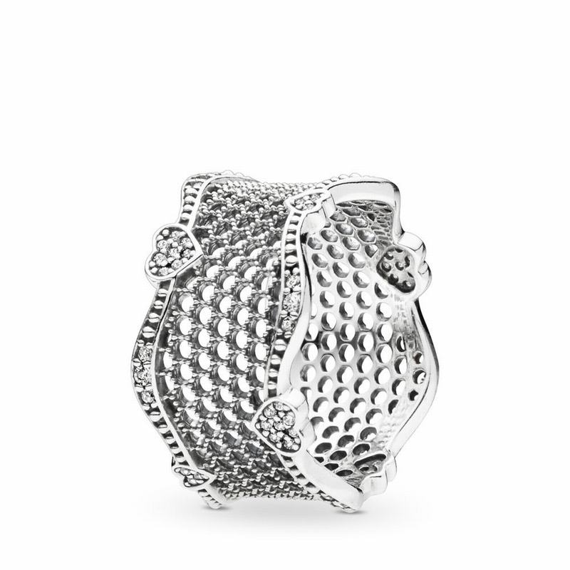 Pandora Australia Lace of Love Stackable Ring - Sterling Silver | MFJAWQ478